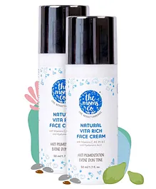 the moms co Natural Vita Rich Face Cream with Vitamins C, B3, B5 & E and Hyaluronic Acid (50gm)(Pack of 2)