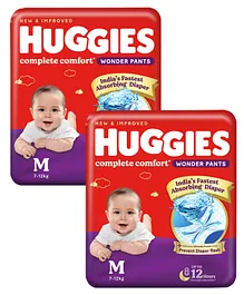 Huggies Wonder Pants Diaper Monthly Pack Medium Size - 152 Pieces - (Pack of 2)