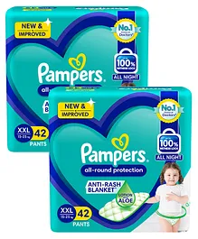 Pampers Pant Style Diapers XXL Size - 42 Pieces - (Pack of 2)