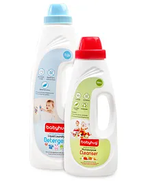 Babyhug Liquid Laundry Detergent - 1000 ml & Multipurpose Cleanser - 550 ml Combo Pack