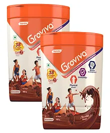 Groviva Child Nutrition Chocolate Flavour Supplement Jar - 400 gm (Pack of 2)