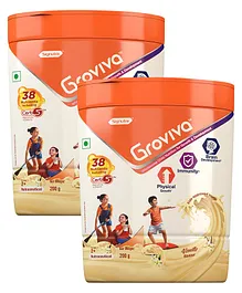 Groviva Child Nutrition Vanilla Flavour Supplement Jar - 200 gm (Pack of 2)
