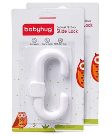 Babyhug Slide Door Lock Pack Of 2 - White