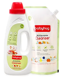 Babyhug Feeding Bottles, Accessories & Vegetables Disinfectant Liquid Cleanser - 1050 ml (Combo Pack)