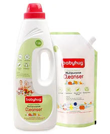 Babyhug Feeding Bottles, Accessories & Vegetables Disinfectant Liquid Cleanser - 1500 ml (Combo Pack)