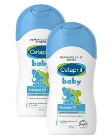 Cetaphil Baby Massage Oil With Triple Blend - 200 ml ( Pack of 2 )