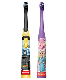 Colgate Kids Barbie - 1 pc & Colgate Kids Batman - 1 pc Battery Powered Electric Toothbrush Extra Soft Bristles