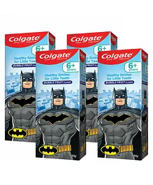 Colgate Kids Toothpaste Gentle Protection for 6 Years Batman Bubble Fruit Flavour 80 gm Pack of 4