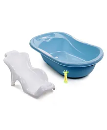 Babyhug Bath Tub with Bather - Blue & Bathwater Thermometer