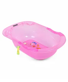 Babyhug Bath Tub - Pink (Print May Vary) & Bathwater Thermometer