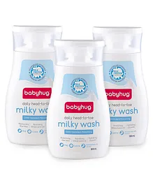 Babyhug Daily Head to Toe Milky Wash 100ml - Pack of 3