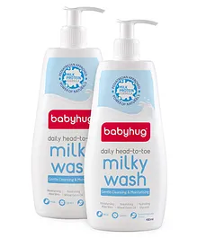 Babyhug Daily Head to Toe Milky Wash 400ml- Pack of 2