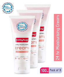 Babyhug Milk Protein Formula Daily Full Body and Face Moisturizing Cream - 100 ml (Pack of 3)