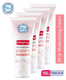 Babyhug Milk Protein Formula Daily Full Body and Face Moisturizing Cream - 100 ml (Pack of 4)