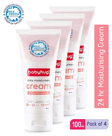Babyhug Milk Protein Formula Daily Full Body and Face Moisturizing Cream - 100 ml (Pack of 4)