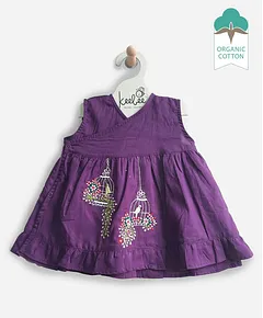 violet colour frock