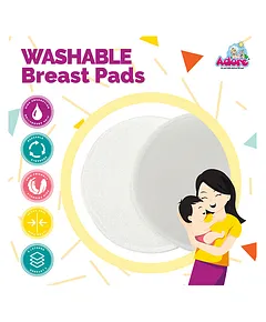 Cherilo Washable Maternity Nursing Breast Pads - 6 Pics - Sky Blue