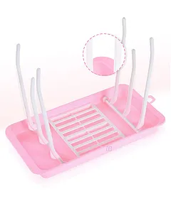 New baby bottle drying rack, baby bottle drain rack, blue and pink