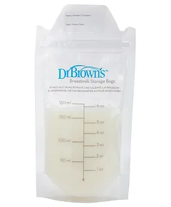 Buy Dr. Brown's Breastmilk Storage Bag (6 oz / 180 ml), 25-Pack Online –  B-Safe