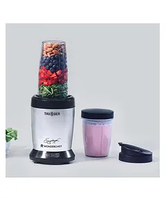 Wonderchef Nutri-Cup Portable Blender, USB Charging, Smoothie Maker, SS  Blades, Battery Operated Rechargeable Blender, 300ml, Compact Size