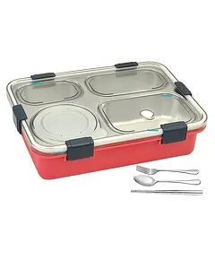 USHA SHRIRAM Insulated Stainless Steel Lunch Box with Bag |3pc