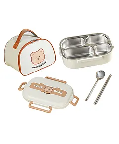 Kids Tiffin Lunch Box with Insulated Lunch Box Cover, Light Pink - Little  Surprise Box