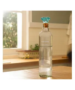 Buy Square glass water bottle with ceramic stopper Online - Ellementry