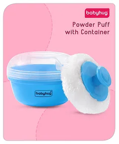 Mee Mee Premium Powder Puff With Powder Storage (Blue)