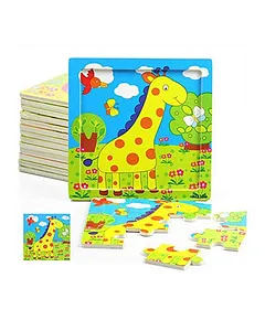 JIGSAW MELISSA & DOUG "WILD ANIMALS" 4 PUZZLES WITH 12 PIECES EACH NIP! PUZZLE 