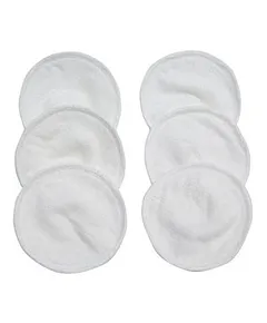 Buy LuvLap Natural Bamboo Washable Nursing Breast Pads With Lace, 10 pcs  Online at Best Price