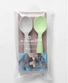 Chicco Silicone Spoon 6 Months+ Pink x2