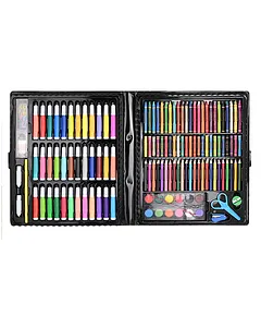  Art Supplies, 185-Piece Super Deluxe Wooden Art Set Crafts  Drawing Kit with 2 Sketch Pads, Crayons, Oil Pastels, Colored Pencils,  Watercolor Cakes, Creative Gift for Teens, Beginners Girls Boys