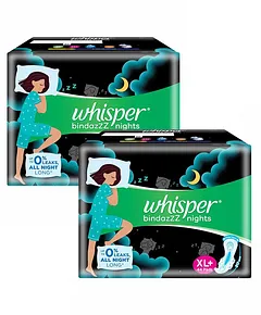 Buy Whisper Nights Combo - Whisper Bindazzz Night Period Panty +