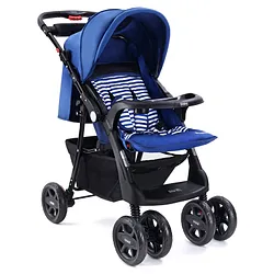 Babyhug Wander Buddy Stroller With Rear Parent Utility Box With Cup Holder  - Blue Online in India, Buy at Best Price from