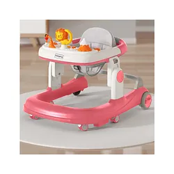 Babyhug Zest Musical Baby Walker With Adjustable Height Toy Bar Anti Fall Protection Pink White Online in India Buy at Best Price from Babyhug.in