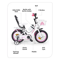 Babyhug Speedy Bicycle With Bell Pink White Online in India Buy