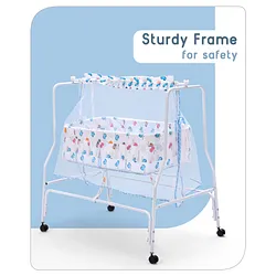 Babyhug Cozy Nest Cradle With Mosquito Net - Blue Online in India, Buy at  Best Price from