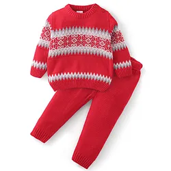 Babyhug Full Sleeves Baby Sweater Set Red Online in India Buy at Best Price from Babyhug.in