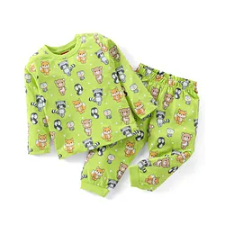 Babyhug Cotton Full Sleeves Night Suit Bear Koala Print Green Online in India Buy at Best Price from Babyhug.in