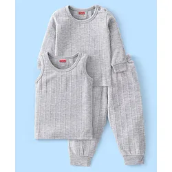 Grey Kids Winter Wear Thermals - Buy Grey Kids Winter Wear Thermals online  in India