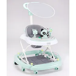 Babyhug 3 in 1 Activity Baby Walker Cum Rocker for Kids with Ajustable Height Canopy and Parent Control Push Handle Footmat Music Light Green Online in India Buy at Best