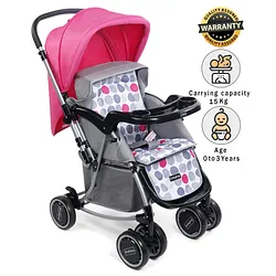 Babyhug 2 in 1 Rock and Roll Stroller Cum Rocker Grey Pink Online in India Buy at Best Price from Babyhug.in