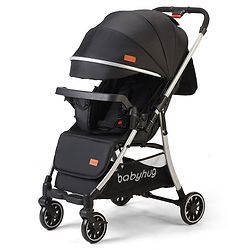 Babyhug Travel Compact Baby Stroller with Reversible Handle Adjustable Backrest Canopy Black Online in India Buy at Best Price from Babyhug.in