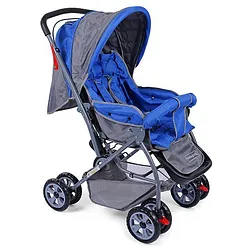 Babyhug Cosy Cosmo Stroller With Reversible Handle Back Pocket Royal Blue Online in India Buy at Best Price from Babyhug.in