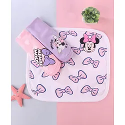 Babyhug Disney Interlock Knit Cap Mittens & Booties Set with Minnie Mouse Graphics - Pink main image 0