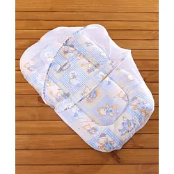 Babyhug Cotton Mosquito Net With Mattress Printed Blue Online in India Buy at Best Price from Babyhug.in