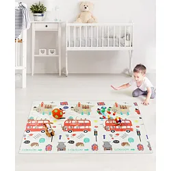 Babyhug XPE Waterproof Folding mat Hippo Print - Multicolour