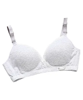 Buy MOMISY Women's Lightly Padded Maternity Nursing Bra Wire Free Cotton  Wide Strap Front Button Closure Breastfeeding Pregnancy (34, Cream Apple)  at