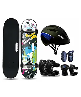 Skating Set Guard WITH Helmet Protection kit for Skating, Cycling &  Skateboarding for Kids Age 7