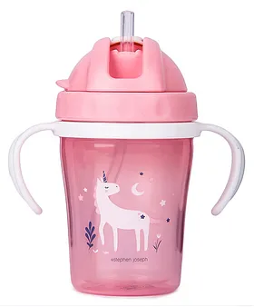 250ml Weighted Straw Sippy Cup Animal Pattern Leak Proof Infant